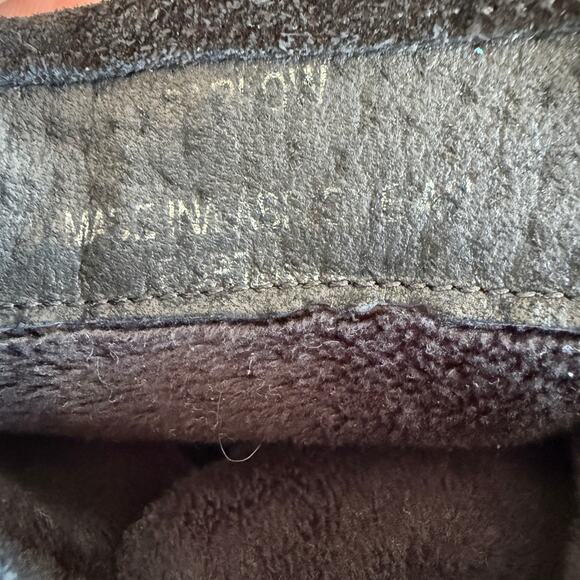 Bas. & Co. black leather ankle boots chunky heel - side zip back tie - size 40 - Picture 9 of 11